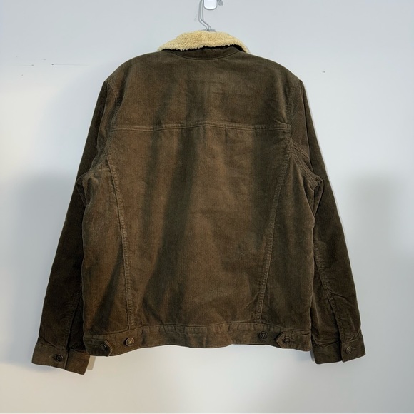MARINE LAYER Boise Cord Sherpa Trucker Jacket in Major Brown Barn Coat Men’s M - Picture 7 of 16